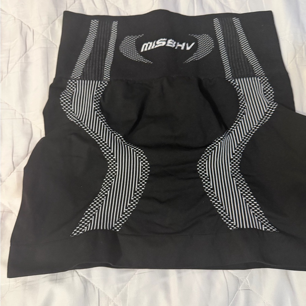 MISbhv Black mini skirt  with White Accents